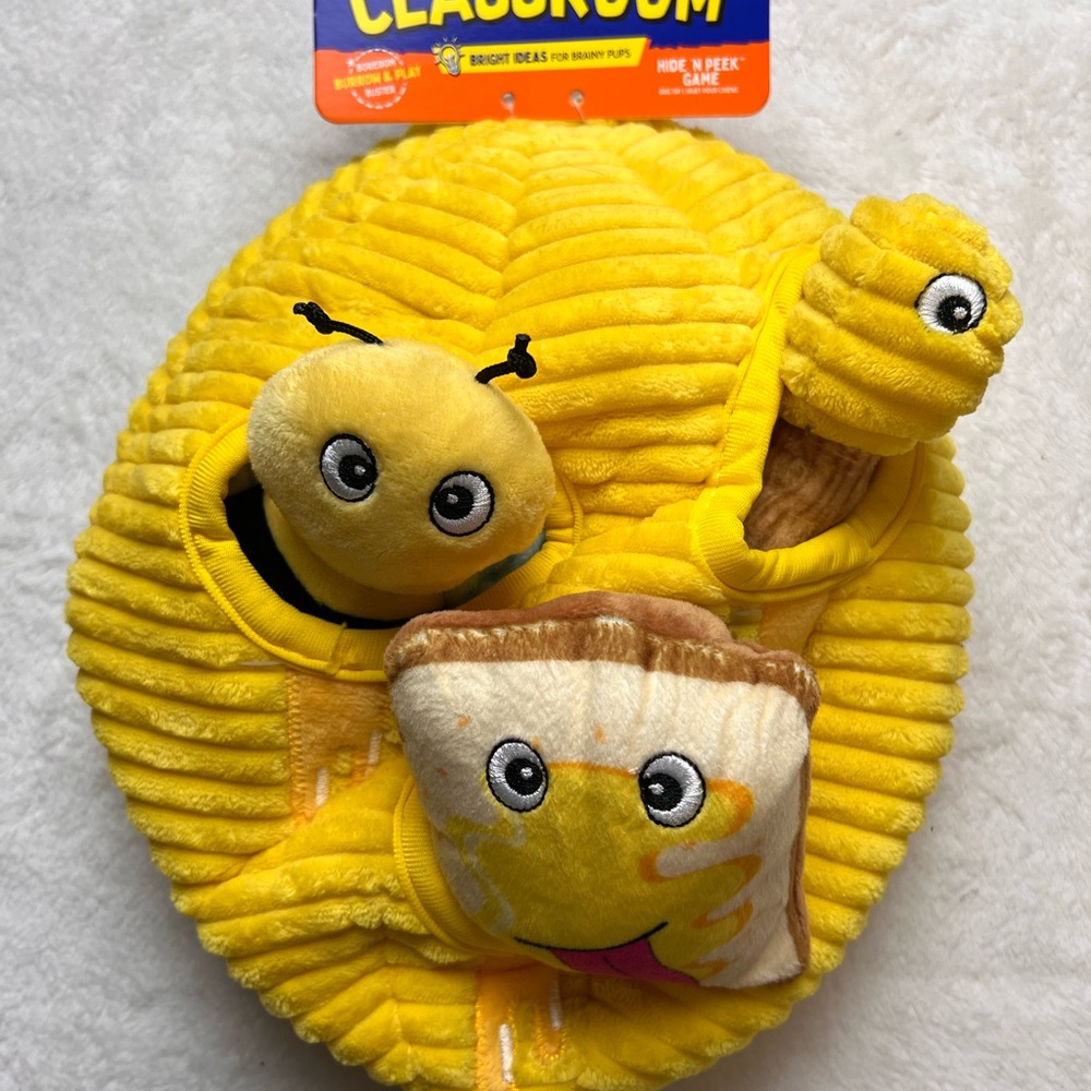Joyhound Classroom Hide N Peek interactive dog toy bee hive